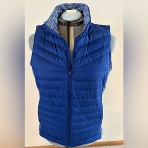 Lucy tech Navy and Heathered Blue puffer vest